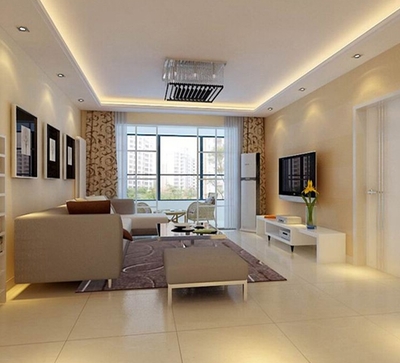 现代简约三居室装修效果图97平米10万现代简约三居室装修案例大全-武汉装修设计